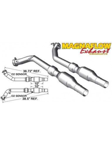Pair of MAGNAFLOW Sport MAGNAFLOW for AUDI RS4 B7 4.2L V8 420cv