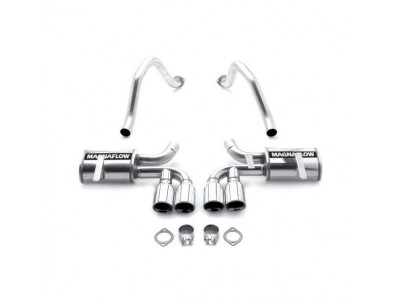 NEW FLOWMASTER FORCE II AXLE-BACK EXHAUST SYSTEM,2.5 STAINLESS STEEL PIPES,DUAL OUT REAR,COMPATIBLE WITH 1997-2004 CHEVROLET CORVETTE 5.7L 